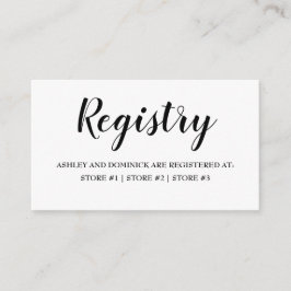 Elegantes Rustikales Hochzeitsregister Begleitkarte