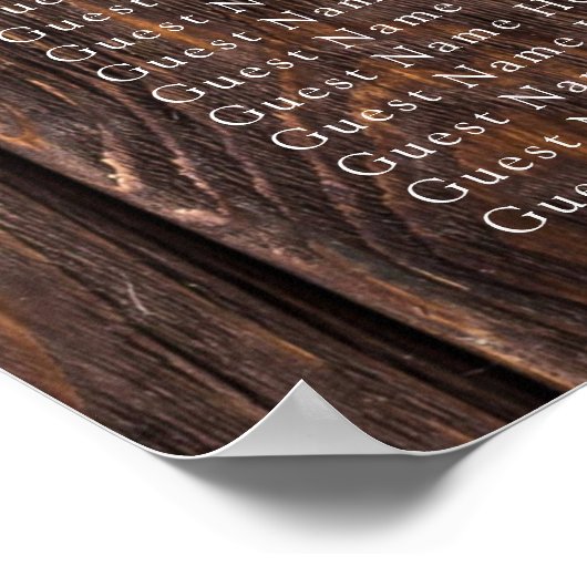 Elegantes Rustikales Hochzeitsszenario Poster (Ecke)