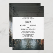 Elegantes rustikales Hochzeitthema Herbst Blumenho Einladung (Vorne/Hinten)