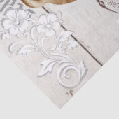 Elegantes rustikales Holz Antike Uhr Florenz Seidenpapier (Ausschnitt)