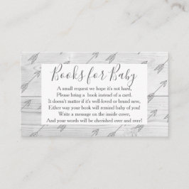 Elegantes Rustikales Holz & Graue Antler Buchanfra Begleitkarte