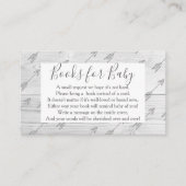 Elegantes Rustikales Holz & Graue Antler Buchanfra Begleitkarte (Vorderseite)