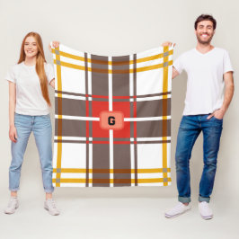 Elegantes rustikales Kariert Fleecedecke