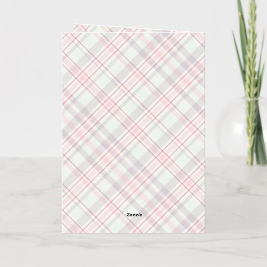 Elegantes rustikales Kariertes Muster Gold (Rückseite)