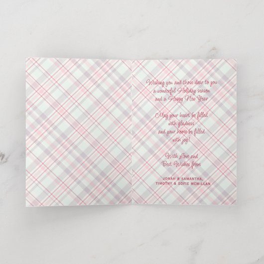 Elegantes rustikales Kariertes Muster Gold (Innen Abgelegt)