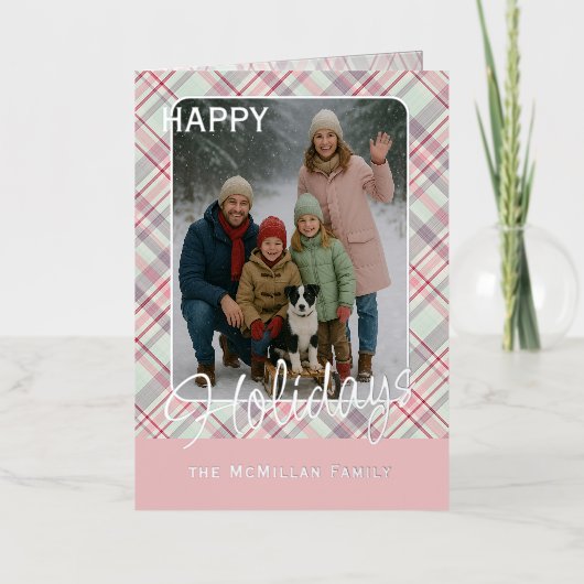 Elegantes rustikales Kariertes Muster Gold (Vorderseite)