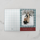 Elegantes, rustikales Kariertes Muster Gold (Äußere Ablage)