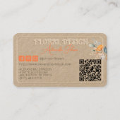 Elegantes, rustikales Kraft Boho Blumendesign best Treuekarte (Rückseite)