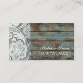 Elegantes Rustikales Land Weißer Spitzenblütenwald Visitenkarte (Vorderseite)