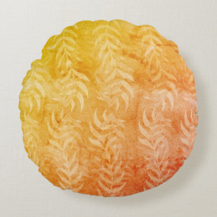 Elegantes rustikales, metallisches, farbenfrohes L Rundes Kissen