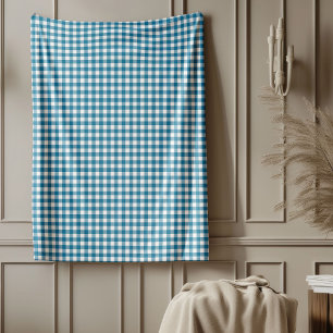 Elegantes rustikales Navy Blanket Kariertes Muster Fleecedecke