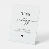 Elegantes, rustikales Open-Seating-Zeichen, Ihren  Sockelschild (Vorderseite)