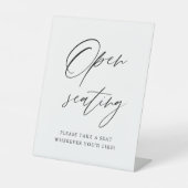 Elegantes, rustikales Open-Seating-Zeichen, Ihren Sockelschild (Vorderseite)