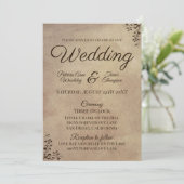 Elegantes Rustikales Papierschnitzel-Design Einladung (Stehend Vorderseite)