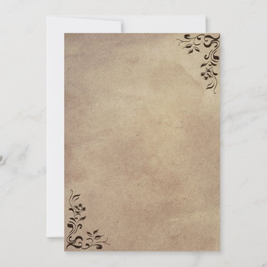 Elegantes Rustikales Papierschnitzel-Design Einladung (Rückseite)