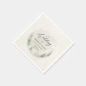 Elegantes Rustikales Pine Trees Foto Hochzeit Serviette (Ecke)