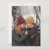 Elegantes Rustikales Pinecones Foto Hochzeit Save The Date (Rückseite)