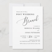 Elegantes Rustikales Post Wedding Brunch Einladung (Vorderseite)