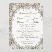 Elegantes Rustikales Probe Abendessen Einladung (Vorne/Hinten)