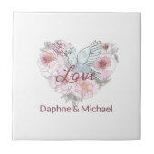 Elegantes rustikales rosa Modernes Chic Fliese (Vorderseite)