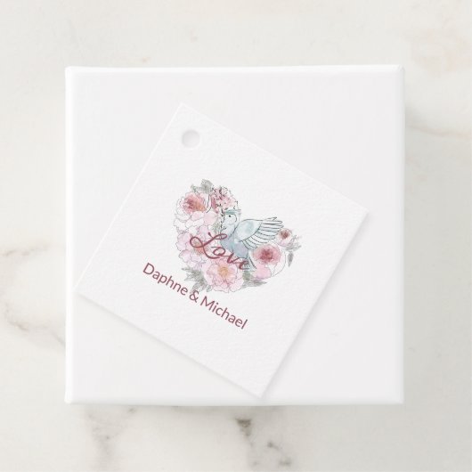 Elegantes rustikales rosa Modernes Chic Geschenkanhänger (Beispiel)