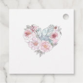 Elegantes rustikales rosa Modernes Chic Geschenkanhänger (Rückseite)