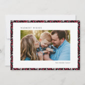 Elegantes rustikales Rot-Schwarz-Weihnachtsgebäck Feiertagskarte (Vorderseite)