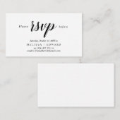 Elegantes rustikales, schwarzes Script, UAWG respo Begleitkarte (Vorne/Hinten)