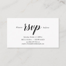 Elegantes rustikales, schwarzes Script, UAWG respo Begleitkarte