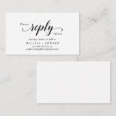 Elegantes rustikales, schwarzes Script, UAWG respo Begleitkarte (Vorne/Hinten)