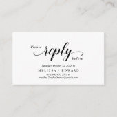 Elegantes rustikales, schwarzes Script, UAWG respo Begleitkarte (Vorderseite)