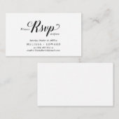 Elegantes rustikales, schwarzes Skript, UAWG respo Begleitkarte (Vorne/Hinten)