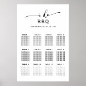 Elegantes rustikales Script I Do GRILLEN Seating C Poster (Vorne)