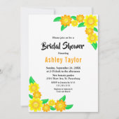 Elegantes Rustikales Sonnenblumen Boho Blumengeste Einladung (Vorderseite)