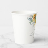 Elegantes rustikales Sonnenblumen-Brautparty Pappbecher (Rechts)