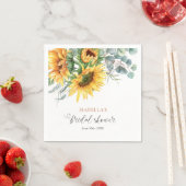 Elegantes rustikales Sonnenblumen-Brautparty Serviette (Beispiel)