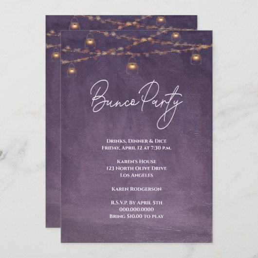 Elegantes Rustikales Tea Lago Maggiore Party Einladung (Vorne/Hinten)