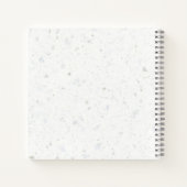 Elegantes rustikales Terrazzo Stone Gray Name Mono Notizblock (Rückseite)