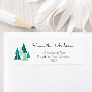 Elegantes Rustikales Tree Art Label