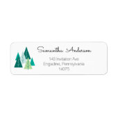 Elegantes Rustikales Tree Art Label (Vorne)