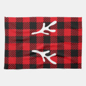 Elegantes rustikales, trendiges Büffel, kariert mi Geschirrtuch (Horizontal)