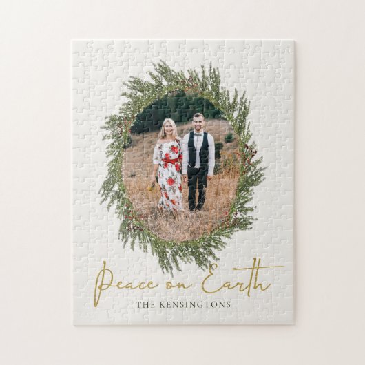 Elegantes Rustikales Weihnachtsfest im Foto Puzzle (Vertikal)