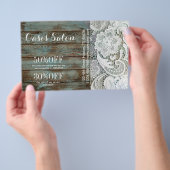 elegantes rustikales, weißes Spitzenholz Flyer (Handgriff)