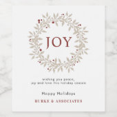 Elegantes Rustikales Werbeunternehmen Weinetikett (Einzelnes Label)