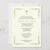 Elegantes Sacrament der Rose zur Bestätigung Einladung (Vorderseite)