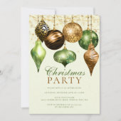 Elegantes Safari Gold Ornament Weihnachten Party Einladung (Vorderseite)