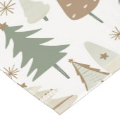 Elegantes Saga-grünes Weihnachtsbaummuster Kurzer Tischläufer (Ecke)