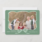 Elegantes Sage Bow Foto Rahmen Frohe Weihnachten (Vorderseite)