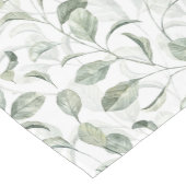 Elegantes Sage Green Blätter Wasserfarben Muster Kurzer Tischläufer (Ecke)