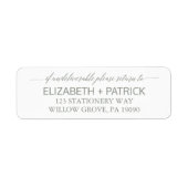 Elegantes Sage Green Calligraphy Wedding Label (Vorne)